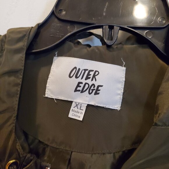 ✨ Olive Green Anorak Utility Jacket | OUTER EDGE | XL | Drawstring Waist | XL - Picture 4 of 9